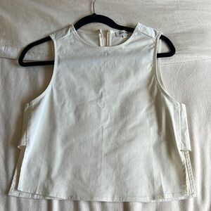 Cut out top - waist length - cream color top